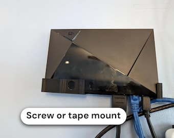 Nvidia Shield TV Pro Wall Mount (2019): Screw or 3M Tape Holder, Mounts on Wall or Behind TV