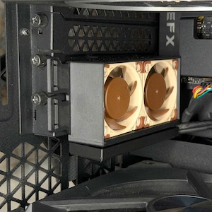 Dual 40mm PCI Fan Mount: 2-Slot GPU Cooling Bracket for Gaming PC and Server, Lower Graphics Card Temps, Single or 2-Pack