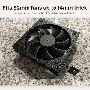 LSI 9300-16i Fan Shroud: 92mm Noctua NF-A9x14 Cooler Mount for HBA Card, Homelab and Server Cooling image 3