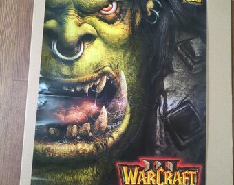 world of warcraft reign of chaos, blizzard, rare authentic licensed 2002 poster