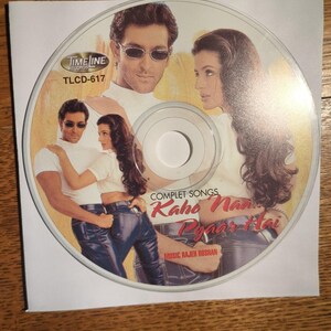 Kaho Naa Pyaar Hai Bollywood Hindi Music CD OST, Lucky Ali, Kumar Disc Only
