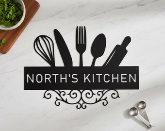 Custom Metal Sign for Kitchen,  Kitchen Wall Decor, Personalized Kitchen Signs, Custom Kitchen Sign, Kitchen Gifts, Mothers Day Gift