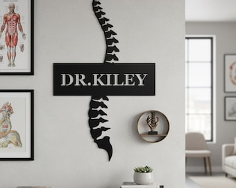 Gepersonaliseerde chiropractor metalen muurkunst, aangepaste chiropractor metalen bord, decor cadeau voor verpleegkundige arts, chiropractie geschenken