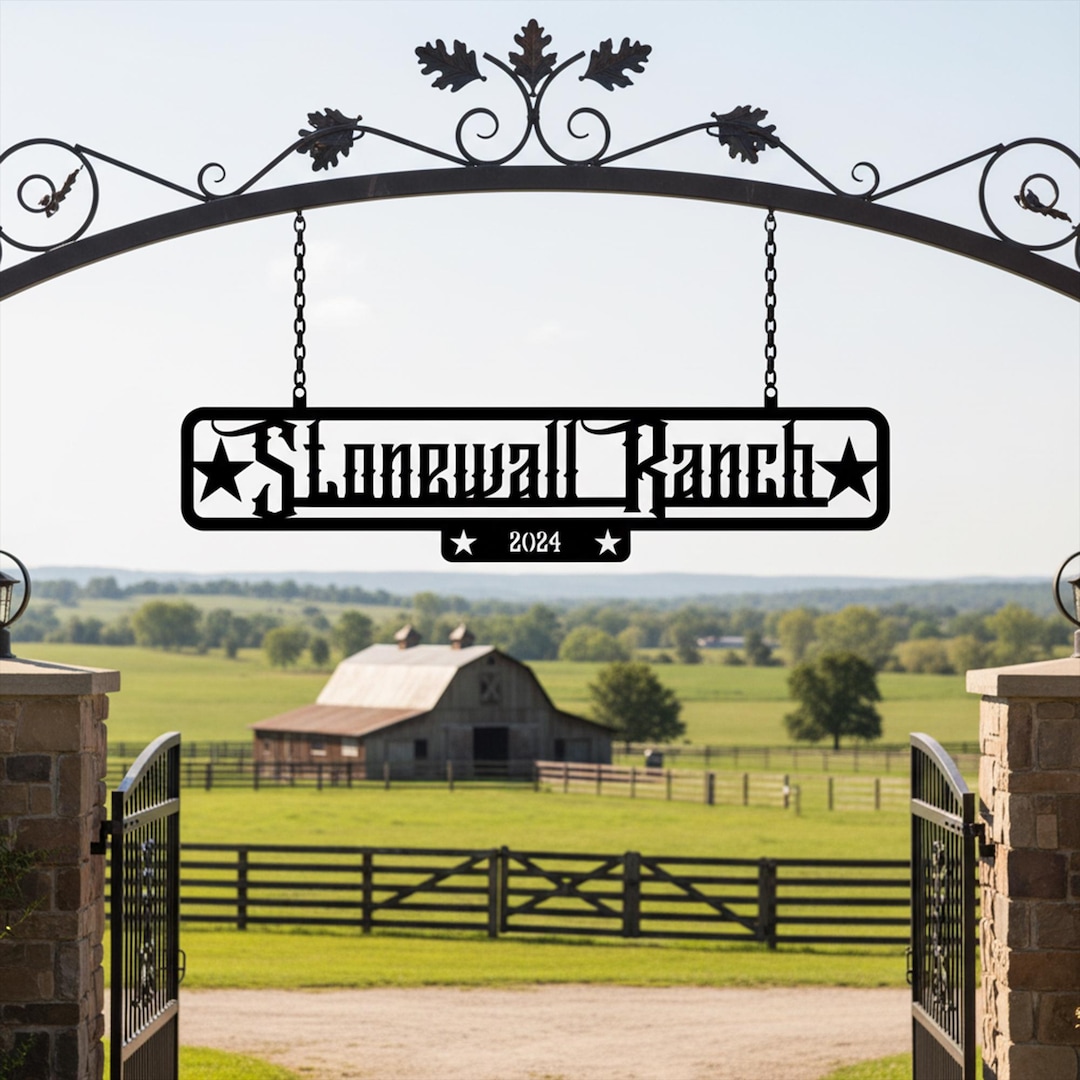 Mason Ranch Sign Custom Western Ranch Metal Sign, Metal Farm Ranch Sign, Western Farm ...