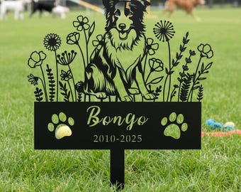 Custom Metal Dog Memorial Garden Sign, Pet Memorial Garden Stake, Dog Garden Sign, Pet Grave Markers, Dog Loss Gifts, Gift For Dog Lover
