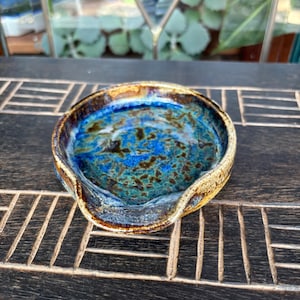 Ceramic spoon rest. Handmade pottery.
