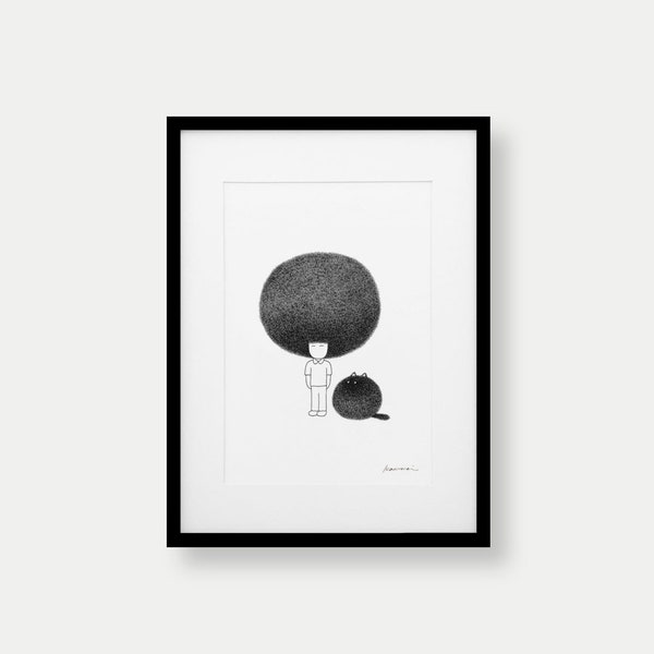 Afro Catfro – A4 Open Edition Print