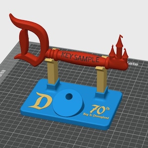 Key to Disneyland 70th Anniversary Stand – 3D Printed (Wall or Table Display, Customizable)