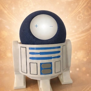 Star Wars-geïnspireerde R2D2 HomePod Mini en Alexa Dot-standaard · Decoratieve 3D-luidsprekervoet | Gratis wereldwijde verzending