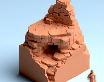 Base STL de 32 mm – Base de exhibición para juegos de guerra de fantasía "Lo que queda" – Base imprimible para miniaturas de héroes – Descarga digital de terreno de fantasía