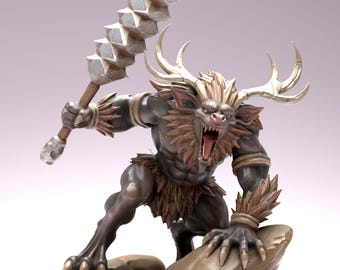 Wendigo STL - Miniatura de Wendigo de 32 mm, monstruo de terror impreso en 3D, miniatura de resina, modelo para juegos de rol de mesa, archivo STL imprimible