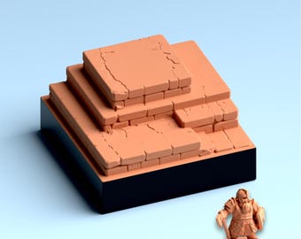 Base STL de 32 mm – Base de exhibición para juegos de guerra de fantasía "Pasos finales" – Base imprimible para miniaturas de héroes – Descarga digital de terreno de fantasía