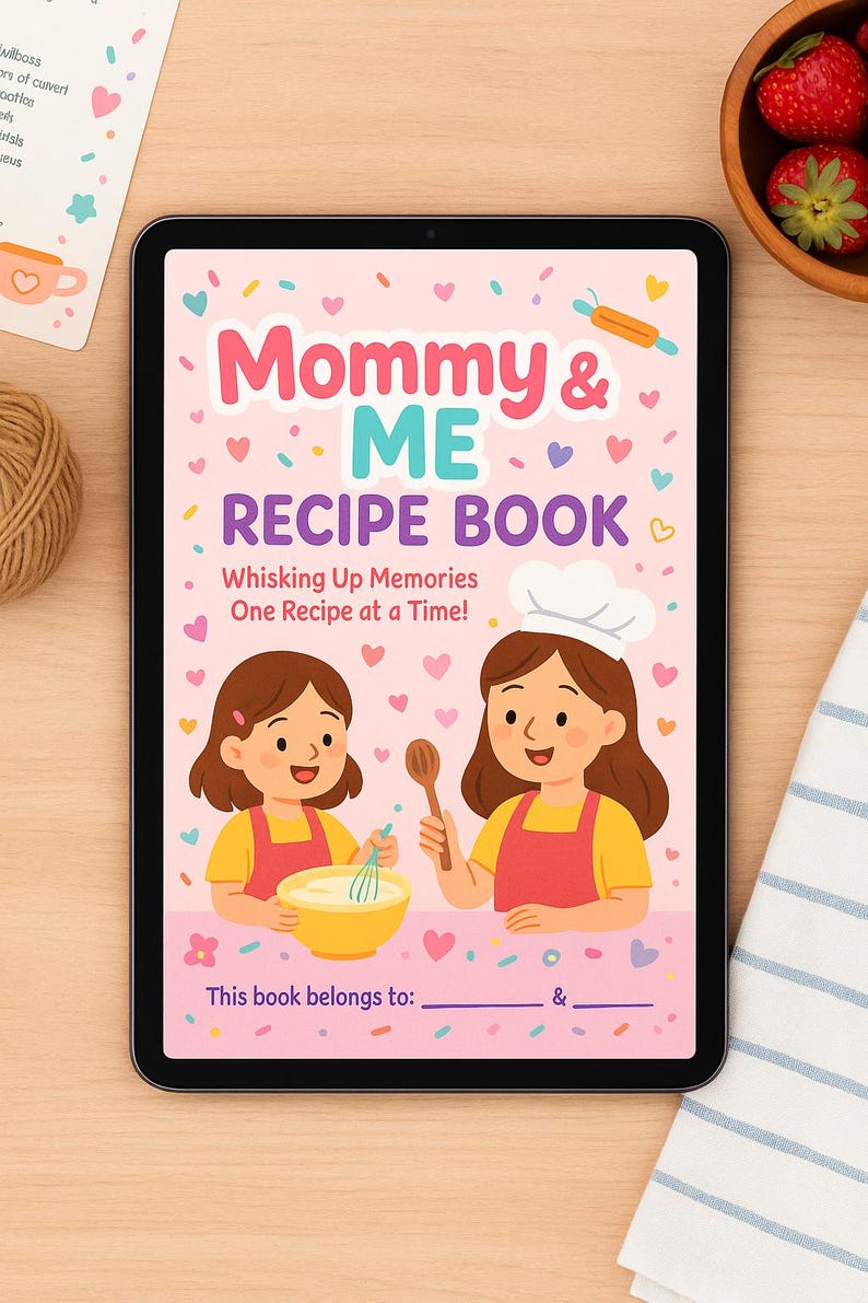 Mommy & Me Recipe Book | Kids Cooking Activity (digital Download) - Etsy