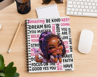 Encouraging Words Notebook | Ruled Spiral Journal, Motivational Lined Notebook