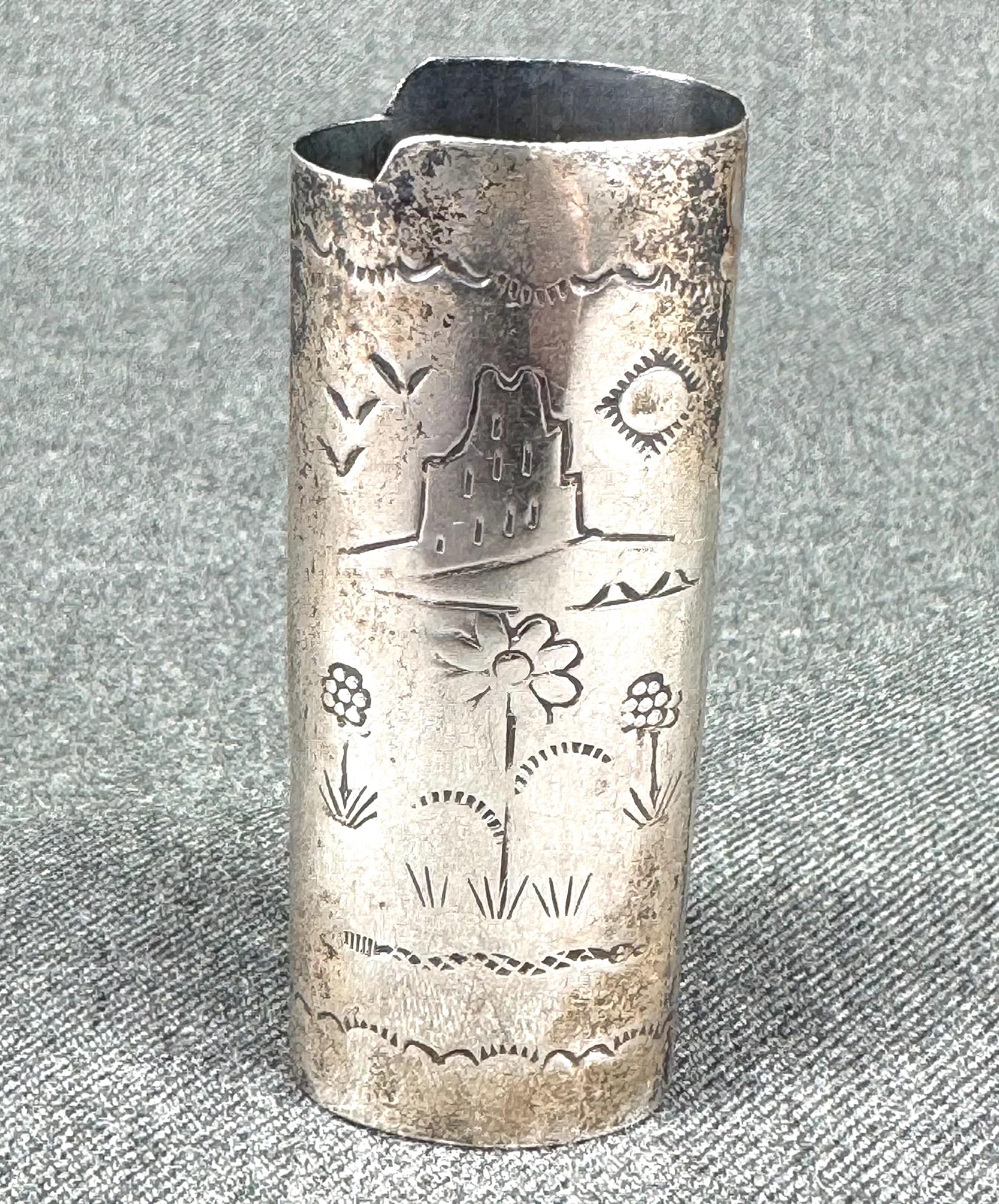 Vintage, Navajo Native American Sterling Silver Turquoise Coral