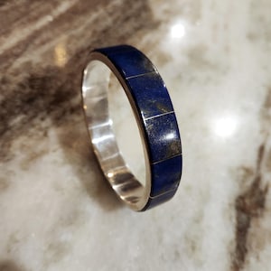 Vintage, Sterling Silber .925 Lapis Lazuli Armreif