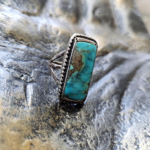 Vintage, zeldzame, turquoise Navajo-ring