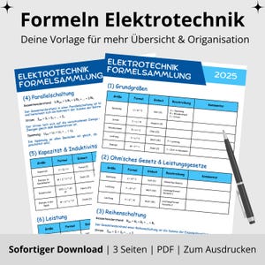Colección de fórmulas de ingeniería eléctrica en formato PDF para imprimir para estudiantes, alumnos y aprendices | Magnitudes básicas, circuitos, rendimiento | Descargar PDF