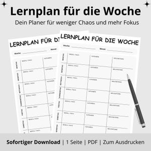 Wekelijks studieplan | PDF voor afdrukken | Gestructureerd weekrooster voor studenten, leerlingen en stagiairs | Taken, modules en mijlpalen