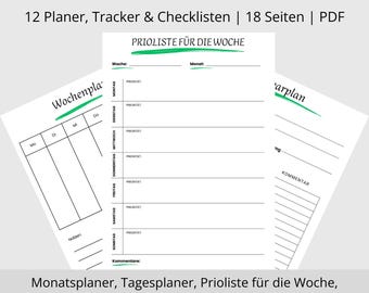 Comfort Planner Bundle for Students | 18-page PDF template for printing | Everything for studying, self-organization, finances & focus
