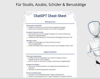 ChatGPT Cheat Sheet | 8-page printable PDF summary | Compact AI guide for beginners and advanced users