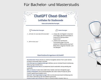 ChatGPT Cheat Sheet for Students | 8-page printable PDF | Compact AI guide for students