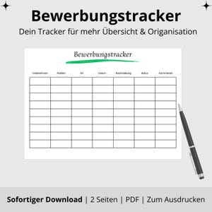 Tracker delle applicazioni da stampare | Modello PDF di 1 pagina per le tue applicazioni | Panoramica delle aziende, stato e feedback