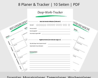 Basic Planner Bundle for Students | 10-page PDF template for printing | Compact organizational tool for studies, focus, and everyday life