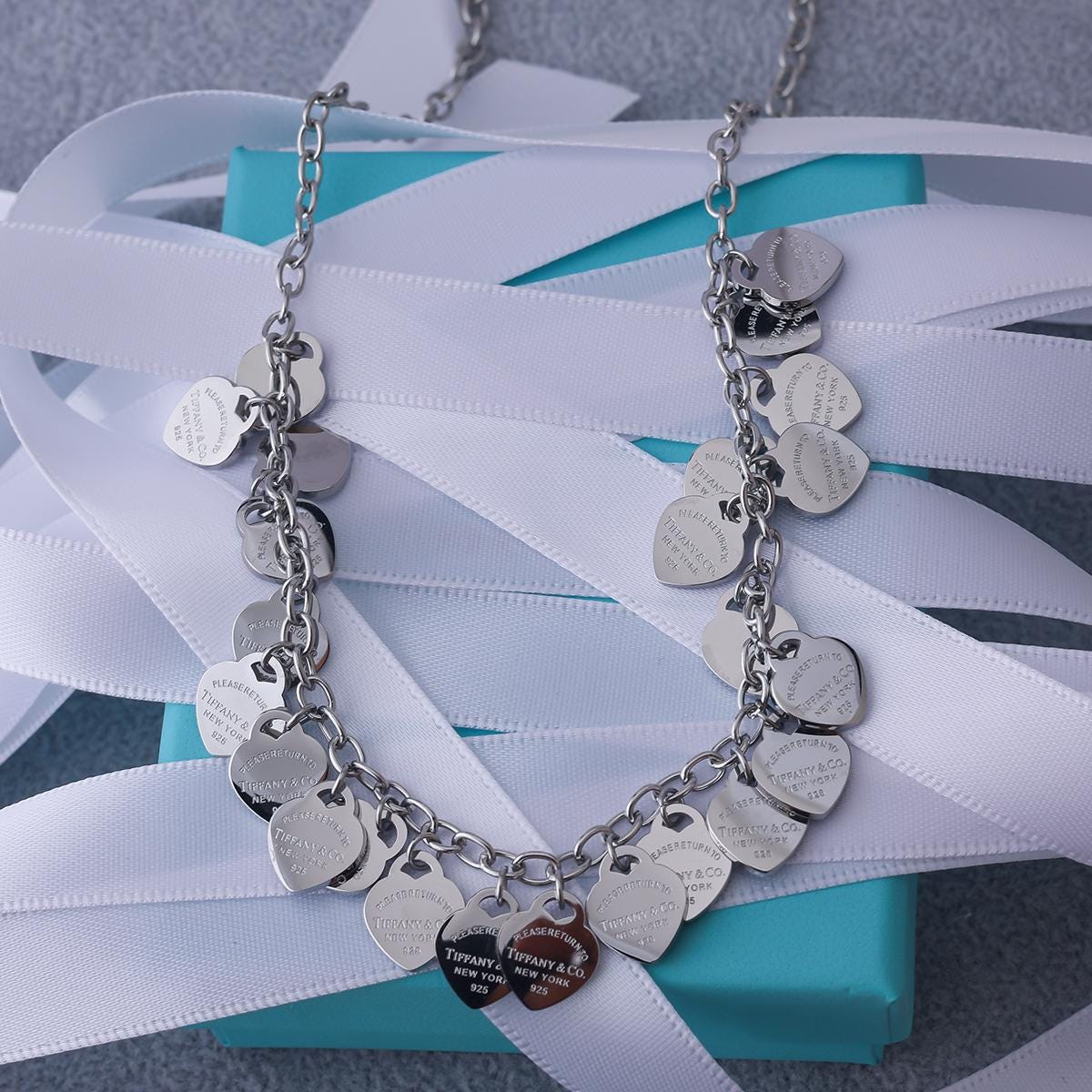 【ユーズド品】TIFFANY　Double Loving Heart　＊580 ユーズド品】TIFFANY Double Loving Heart ＊580