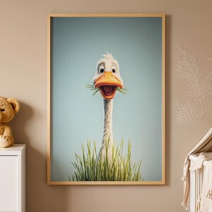 Funny Duck Nursery Art, Farm Nursery Decor, Farm Animal Wall Art, Cute Duck Print, Nursery Wall Art, gender neutral decor, Digital Download