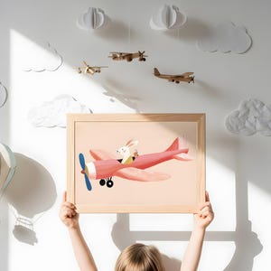 Airplane nursery decor, airplane nursery art, airplane decor, airplane wall art digital print perfect for a nursery or a kids room decor