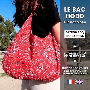 Bolso Hobo | Forma de Media Luna | Patrón en PDF | Videotutorial