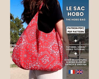 Hobo Bag | Crescent Shape | PDF Pattern | Video Tutorial