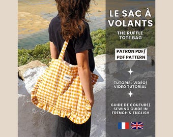 Ruffled bag | Tote bag | Original & boho | PDF pattern | Video tutorial