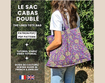 Lined Tote Bag | Quilted Tote Bag | Durable & Functional | PDF Pattern | Video Tutorial