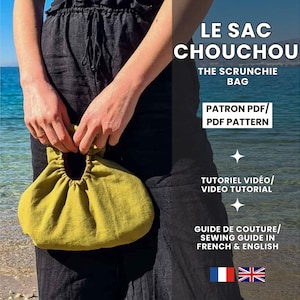 Scrunchie bag | Mini and glamorous | PDF pattern | Video tutorial