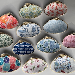 Cape Cod Clam Shell Jewelry Dish: Coastal Trinket Tray, Handmade Decor