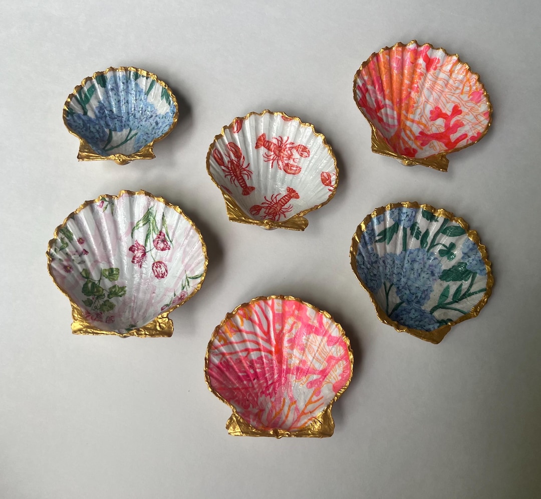 Cape Cod Scallop Shell Jewelry Dish: Coastal Trinket Tray - Etsy
