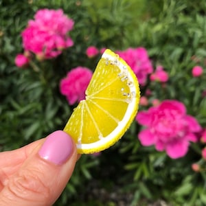 Lemon Pin, Citrus Pin, Cute Pin, Fruit Pin, Fashion Pin, Summer Brooch, Realistic Lemon Brooch, Sweet Lemon Slice Pin, Gift For Her