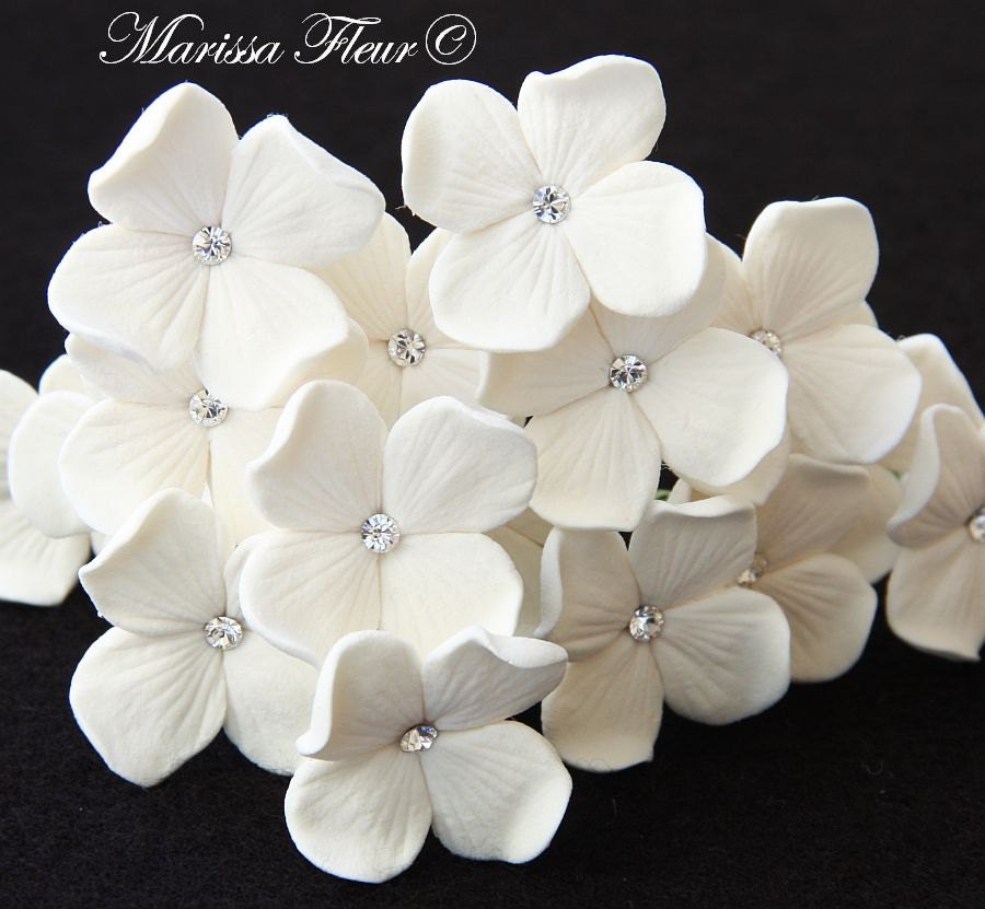 Bridal Hair Pins Set Of 6 Hair Pins Wedding Hydrangea Hair Etsy