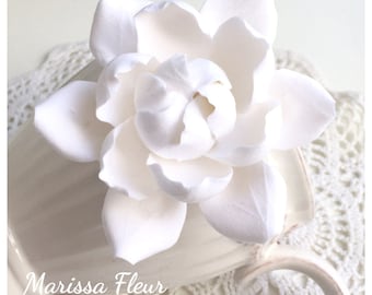 Bridal Hair Fascinator, Bridal Fascinator, Gardenia Hair Clip, Bridal Hair Fascinator, Bridal Hair Accessory, Wedding Hair Clip, Fascinator