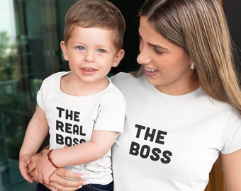 The Boss Mommy and Me Shirts, Mothers Day Matching Shirts, Mother's Day Gift, Mom and Son Shirts, Mom Baby Shirts, Mom and Daughter T-shirts
