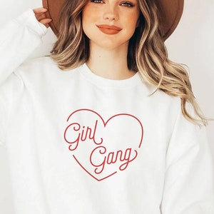 Girl Gang Sweatshirt Best Friend Sweatshirt BFF Sweatshirt Oversized Sweatshirt Mother's Day Sweatshirt Girl Mom Sweatshirt Girl Gang Shirt image 2