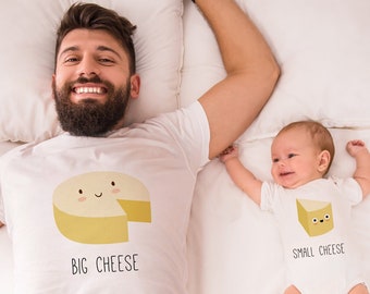 Cheese Matching Tees, Father and Son Matching T-shirts, Dad and Daughter Shirts, Dad and Baby Matching Tshirts, New Dad Gift, Dad Christmas