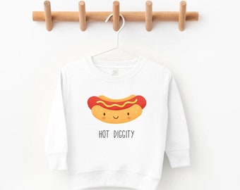 Hot Dog Sweatshirt, Cute Hot Dog Onesie®, Hot Dog Kids Shirt, Kids Sweatshirt, Toddler Sweatshirt, Baby Sweatshirt, Kids Birthday Gift