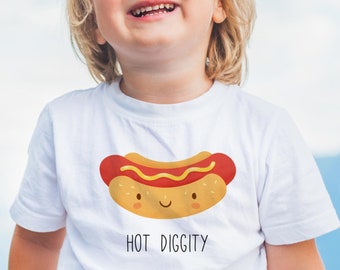 Fun Kids T-shirt, Hot Dog Kids Tee, Funny Kids Tee, Cute Kids Tee, Funny Toddler TShirt, Funny Toddler Tee, Toddler Clothes, Gift for Kids