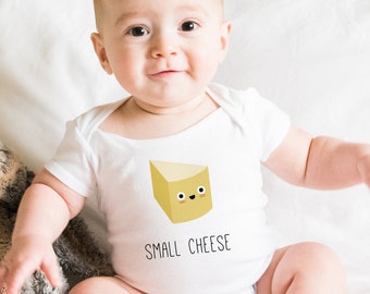 Small Cheese Baby Onesie®, Foodie Baby Onesie® Funny Baby Onesie® Hipster Baby Clothes Cute Baby Outfit Funny Baby Gift, Baby Girl Baby boy
