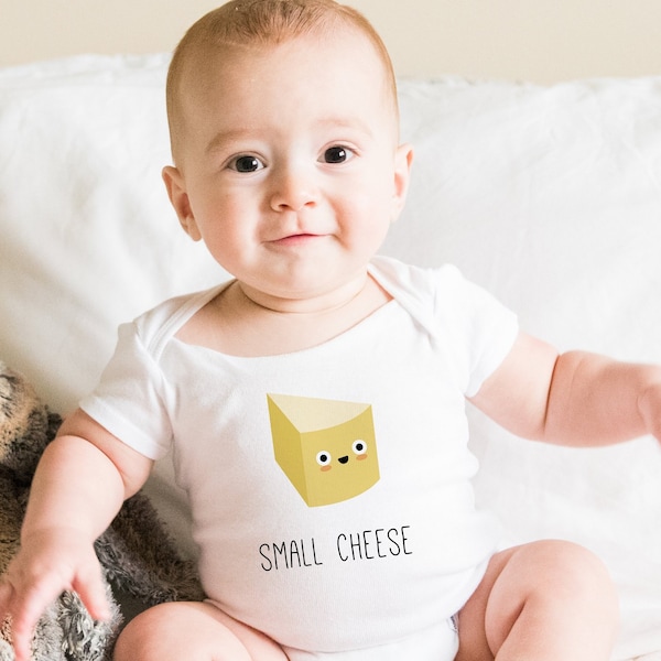 Small Cheese Baby Onesie®, Foodie Baby Onesie® Funny Baby Onesie® Hipster Baby Clothes Cute Baby Outfit Funny Baby Gift, Baby Girl Baby boy