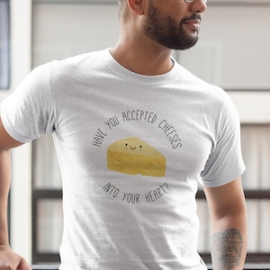 Funny Cheese Shirt, Cheese Lover Gift, Cheese Tee, Cheese Shirt, Funny Foodie Gift, Boyfriend Gift, Tiktok Shirt, Foodie Shirt, Chef Gift White