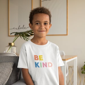 Be Kind Kids T-shirt, Be Kind Kids Tee, Kindness Tee, Cute Toddler Boy Outfits, Cute Toddler Girl Outfits, Kids Clothes, Gift for Girls image 2